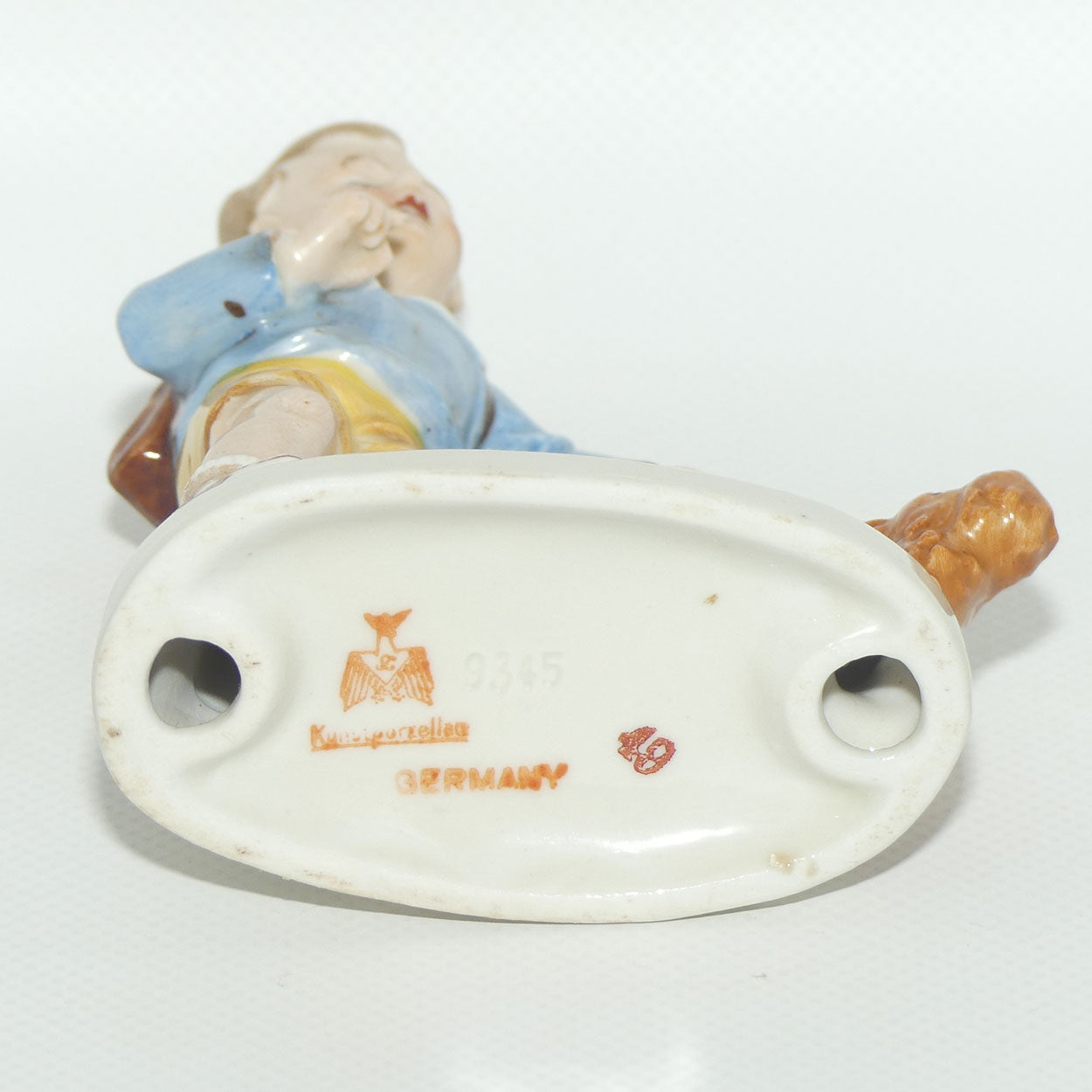 Carl Scheidig Kunstporzellan Germany Schoolboy with Dog figurine