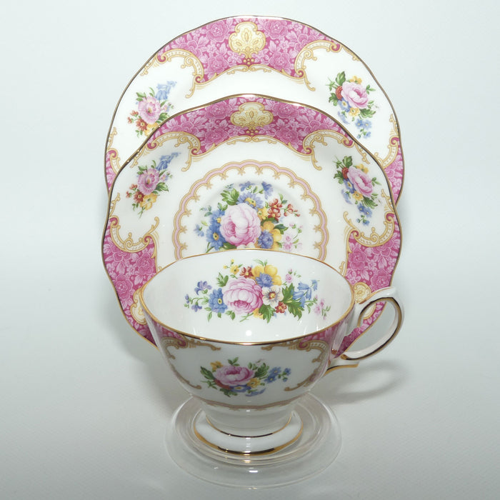 Royal Albert Bone China Lady Carlyle trio | Pink | Malvern | latest stamp