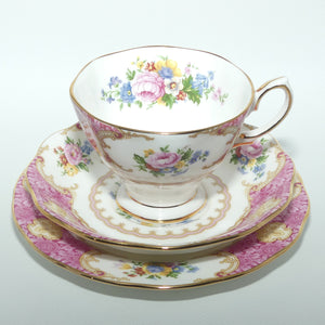 Royal Albert Bone China Lady Carlyle trio | Pink | Malvern | latest stamp