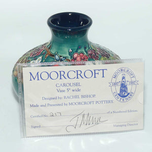 Moorcroft Carousel  32/5 vase | Num Ed | signed + Cert