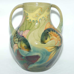 Moorcroft Carp 5/13 handled vase