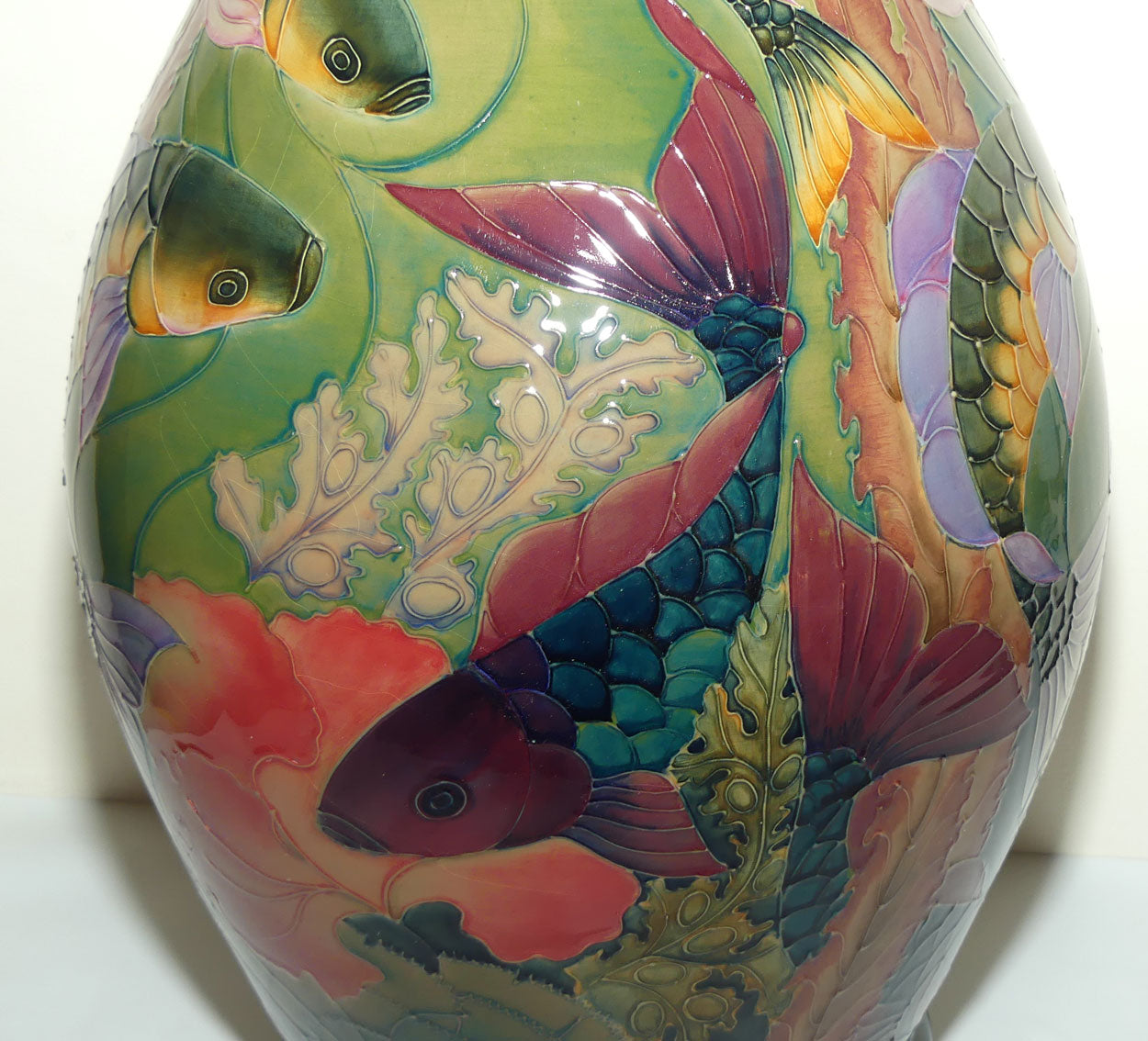 Moorcroft Carp RM26 Prestige vase (Ltd Ed)