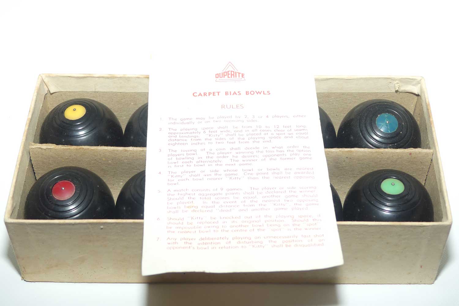 Set of Duperite Plastics Carpet Bias Bowls in original box