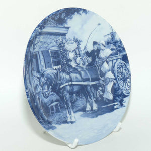 Delft Blauw Holland miniature plate | Horse and Carriage