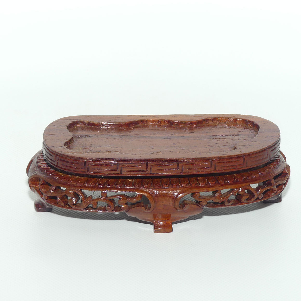 Mid 20th Century Chinese Nephrite Green Jade Lady Carrying Log to Afterlife on stand 