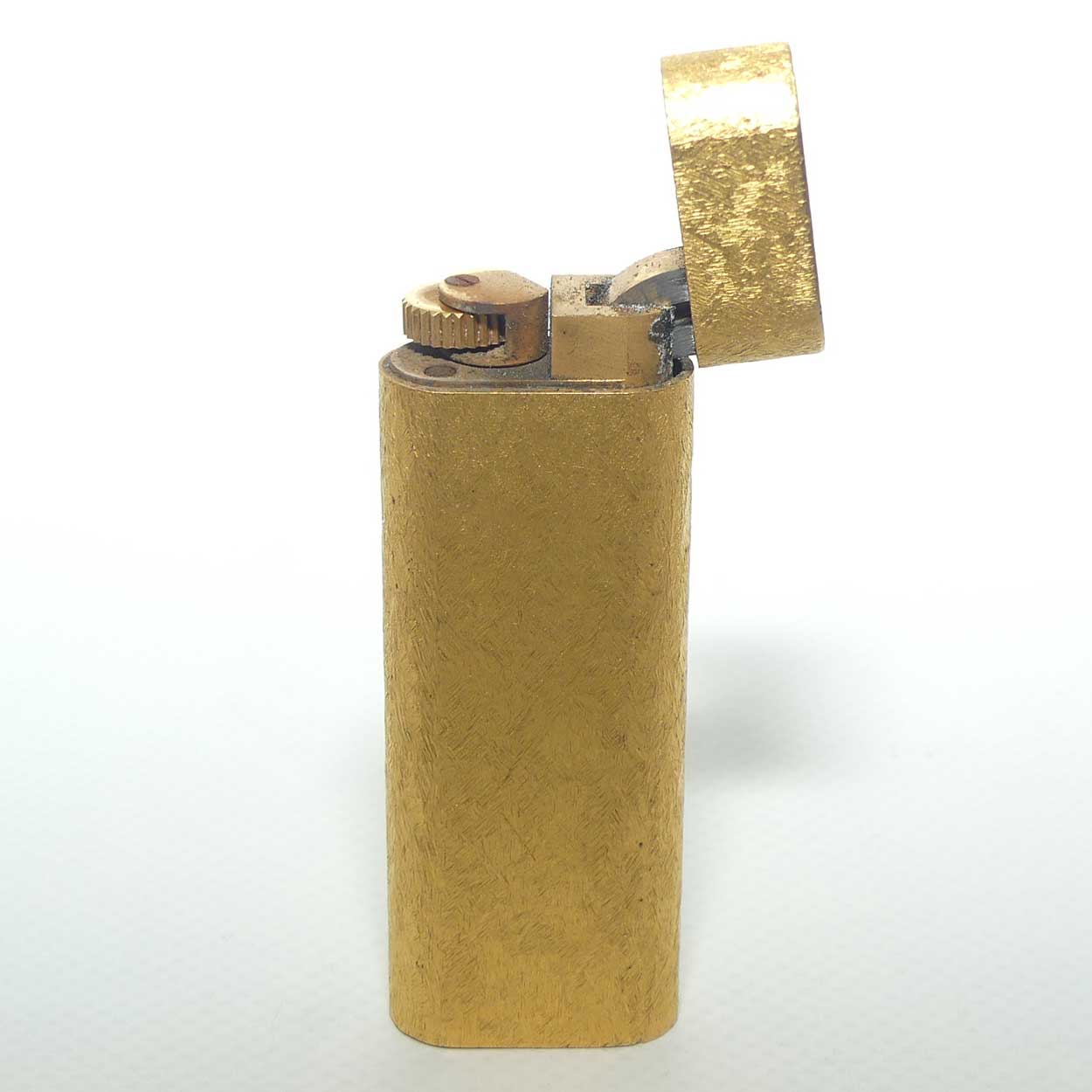 Cartier Paris 18K Gold Plated lighter with original box, instructions and flints