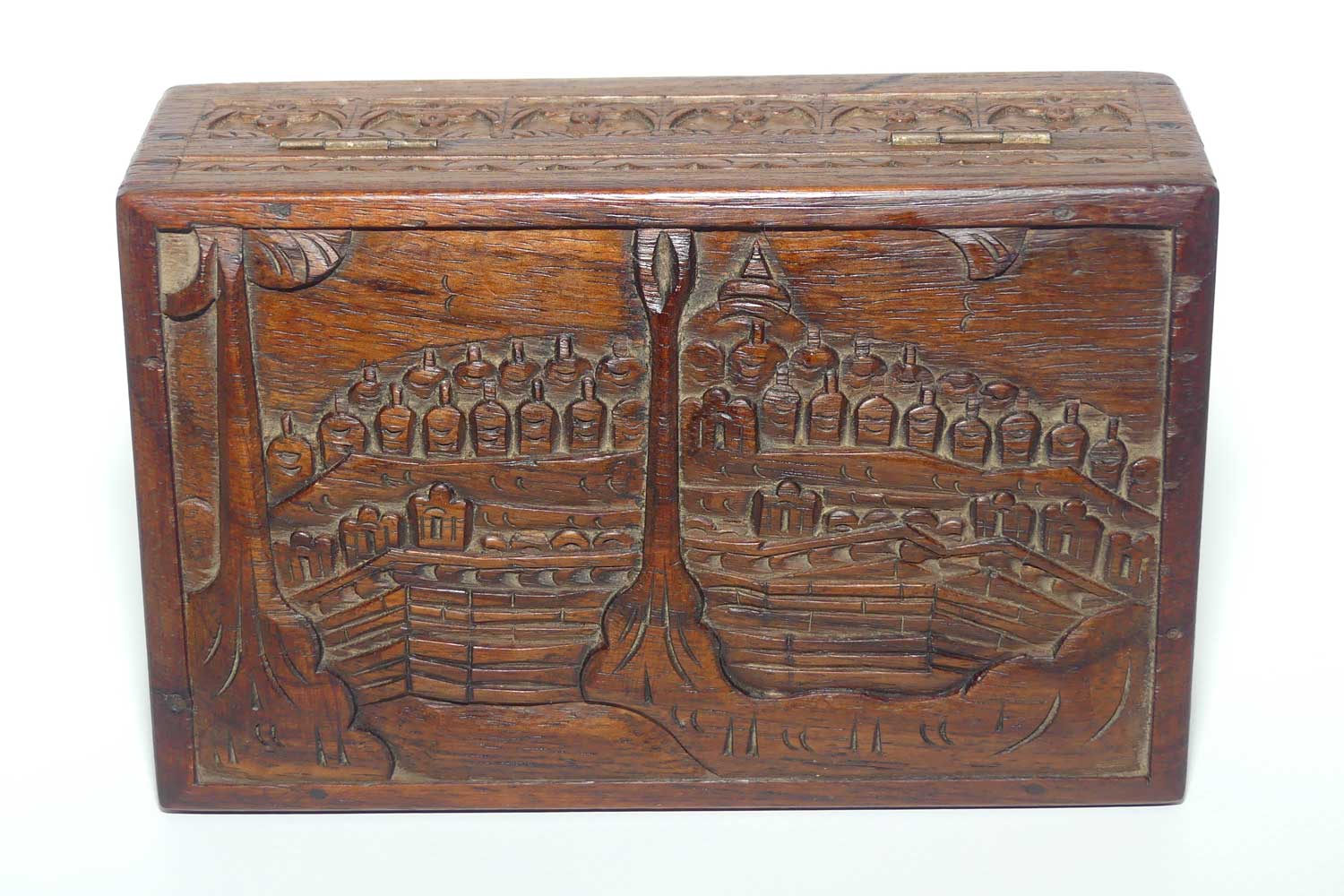 Early to Mid 20th Century South East Asian carved cigarette or jewellery box