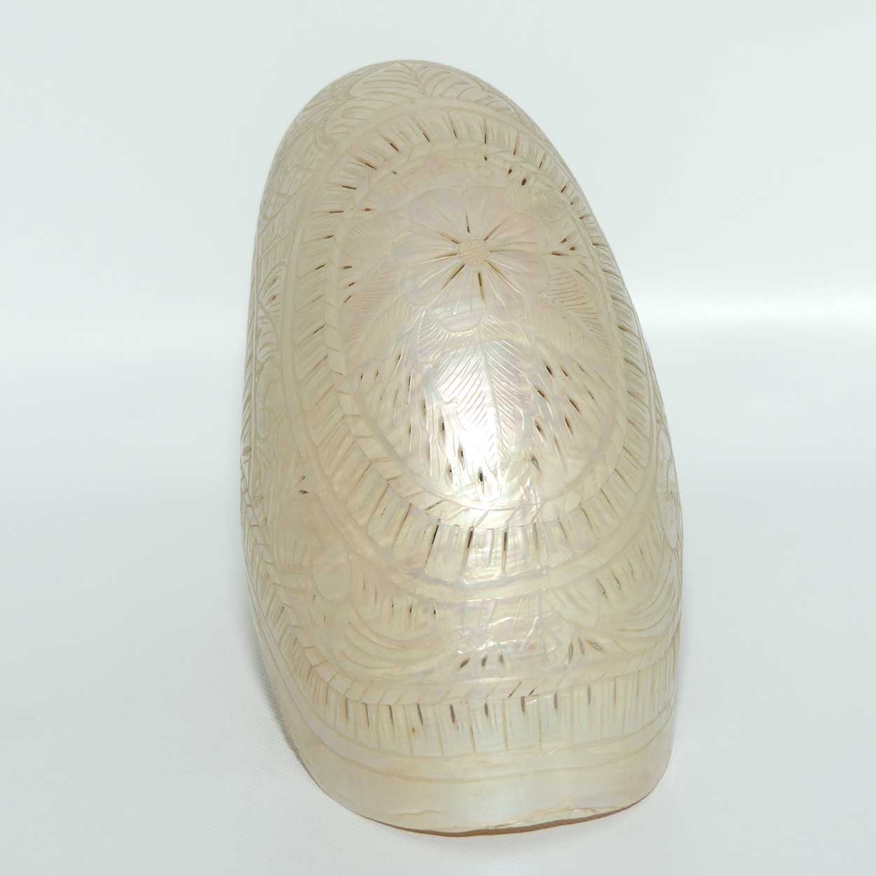 Superbly Carved and Reticulated Nautilus Shell | Foliate Carved | c.1910