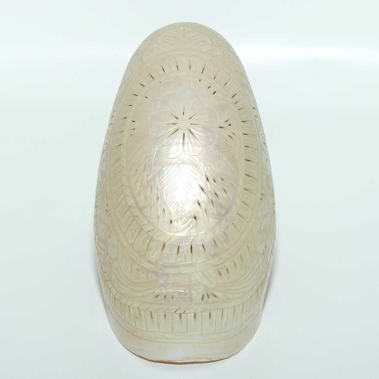 Superbly Carved and Reticulated Nautilus Shell | Foliate Carved | c.1910