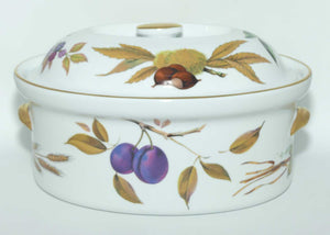 Royal Worcester Vitreous Bakeware | Evesham pattern | Gold Trim | Oval Casserole dish