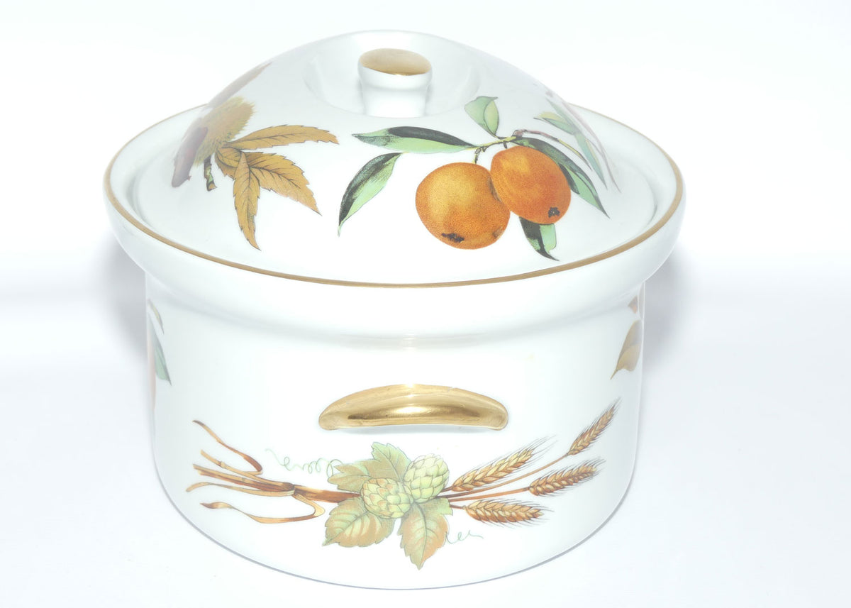 Royal Worcester Vitreous Bakeware | Evesham pattern | Gold Trim | Oval Casserole dish