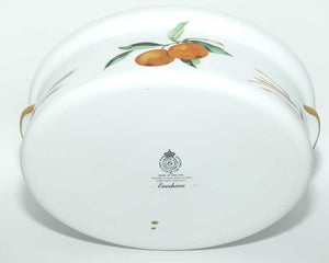 Royal Worcester Vitreous Bakeware | Evesham pattern | Gold Trim | Oval Casserole dish