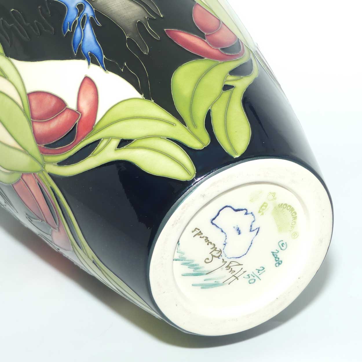 Moorcroft Cassowary vase | Shape 101/14 | Ltd Ed of 50 | boxed