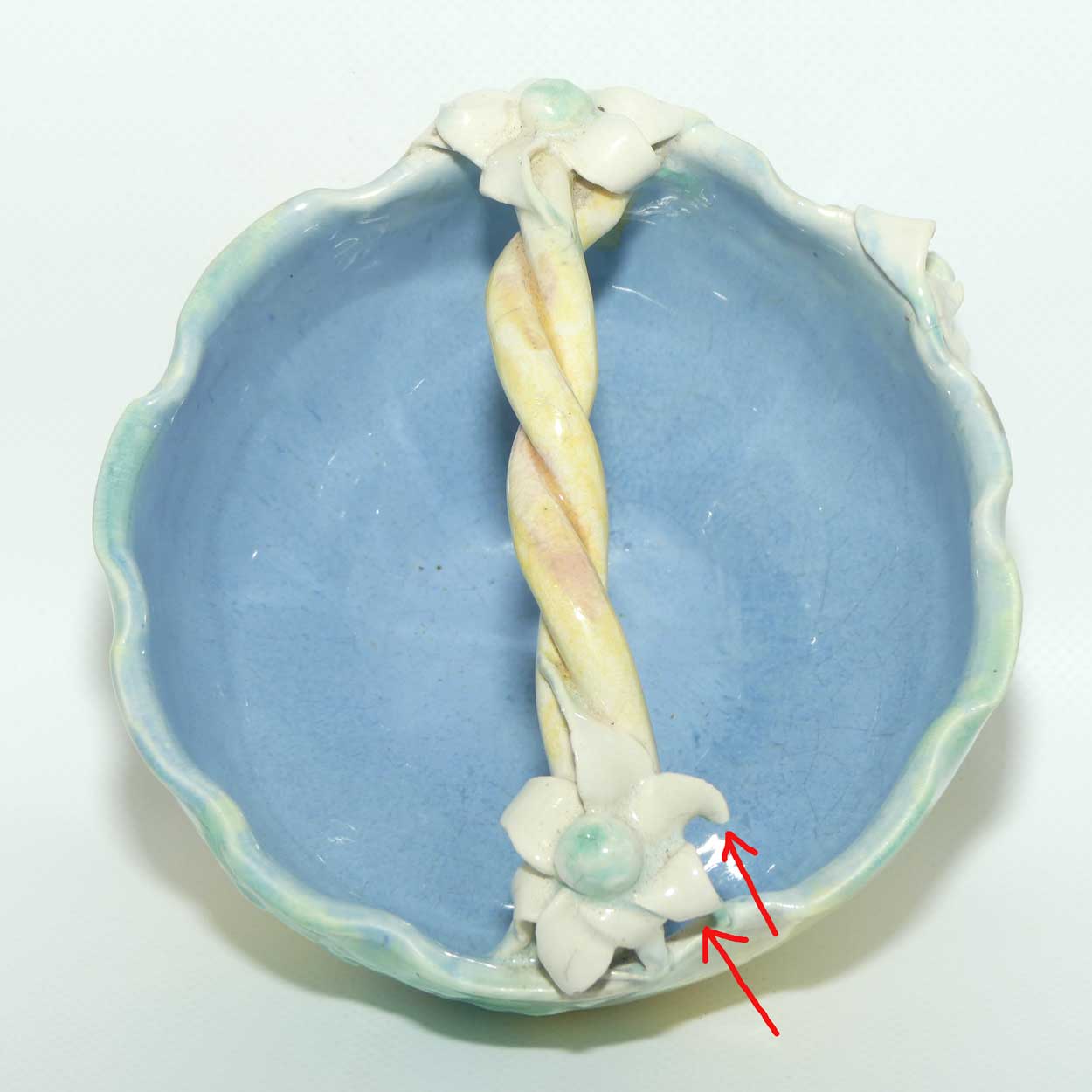 Australian Pottery | John Castle Harris | Flannel Flower basket