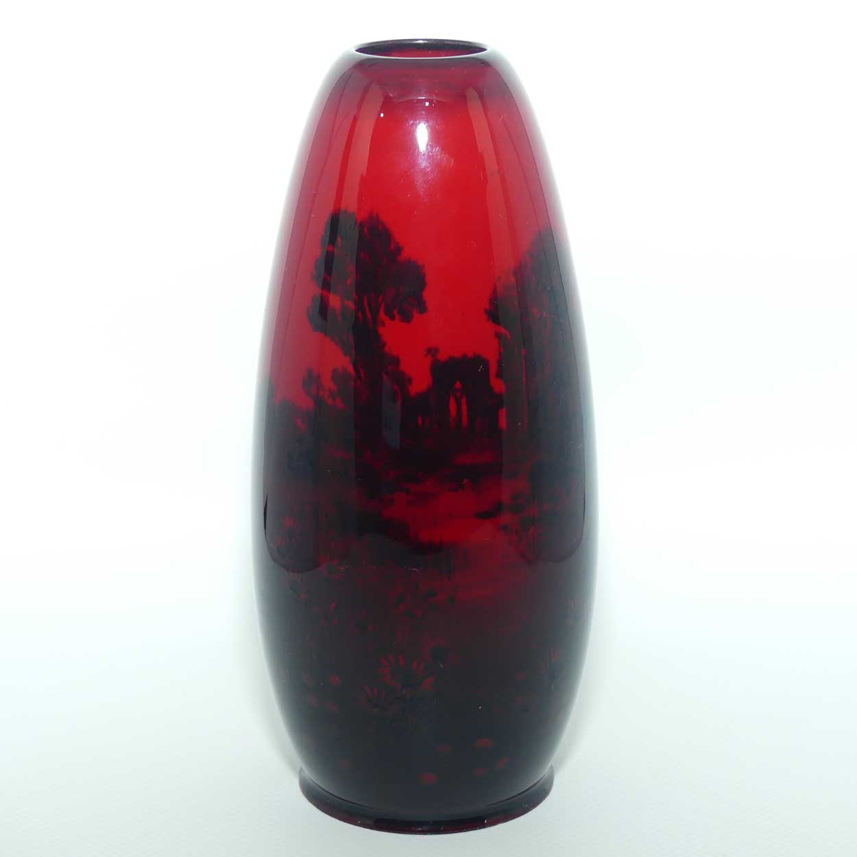 Royal Doulton Flambe English Castles and Daisies vase