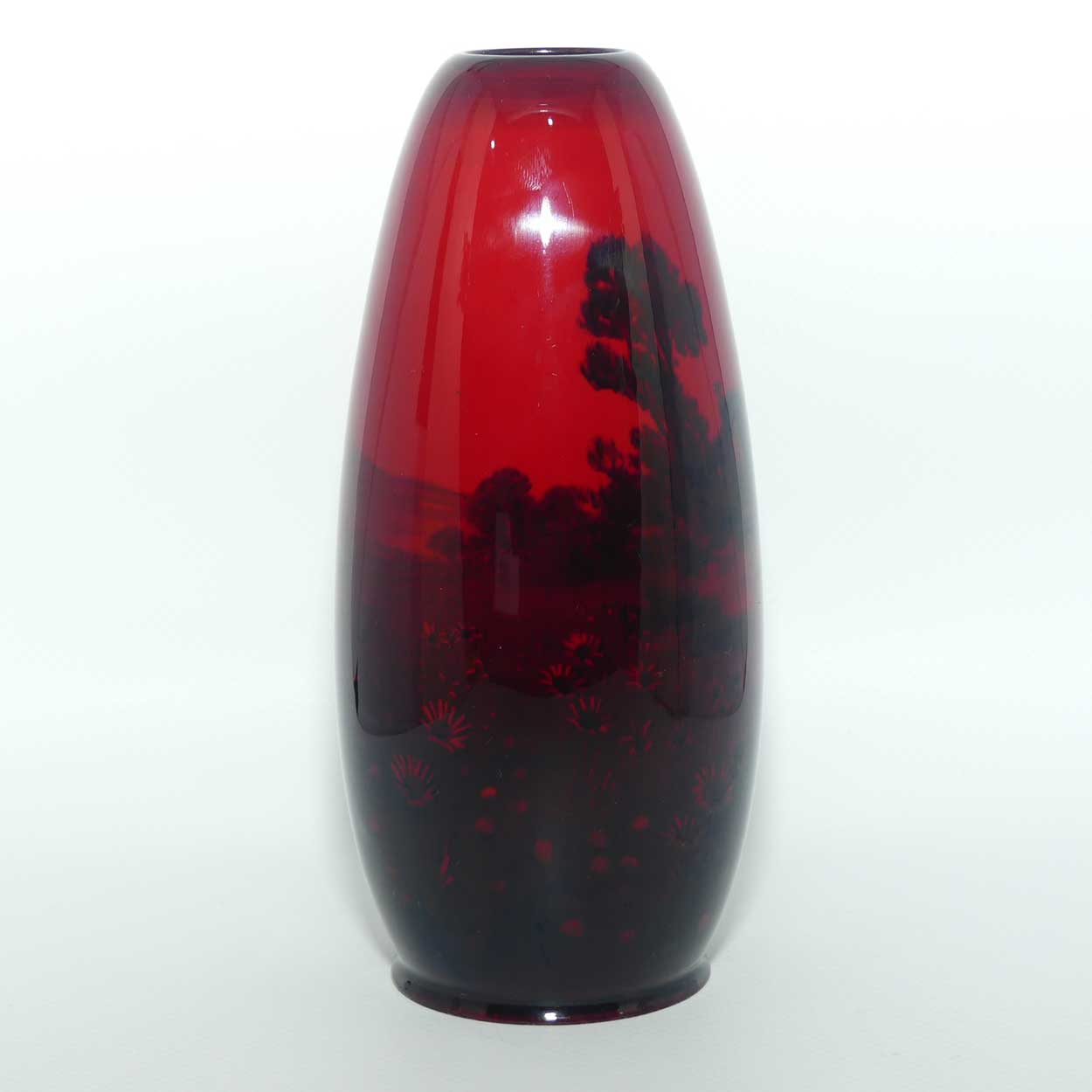 Royal Doulton Flambe English Castles and Daisies vase