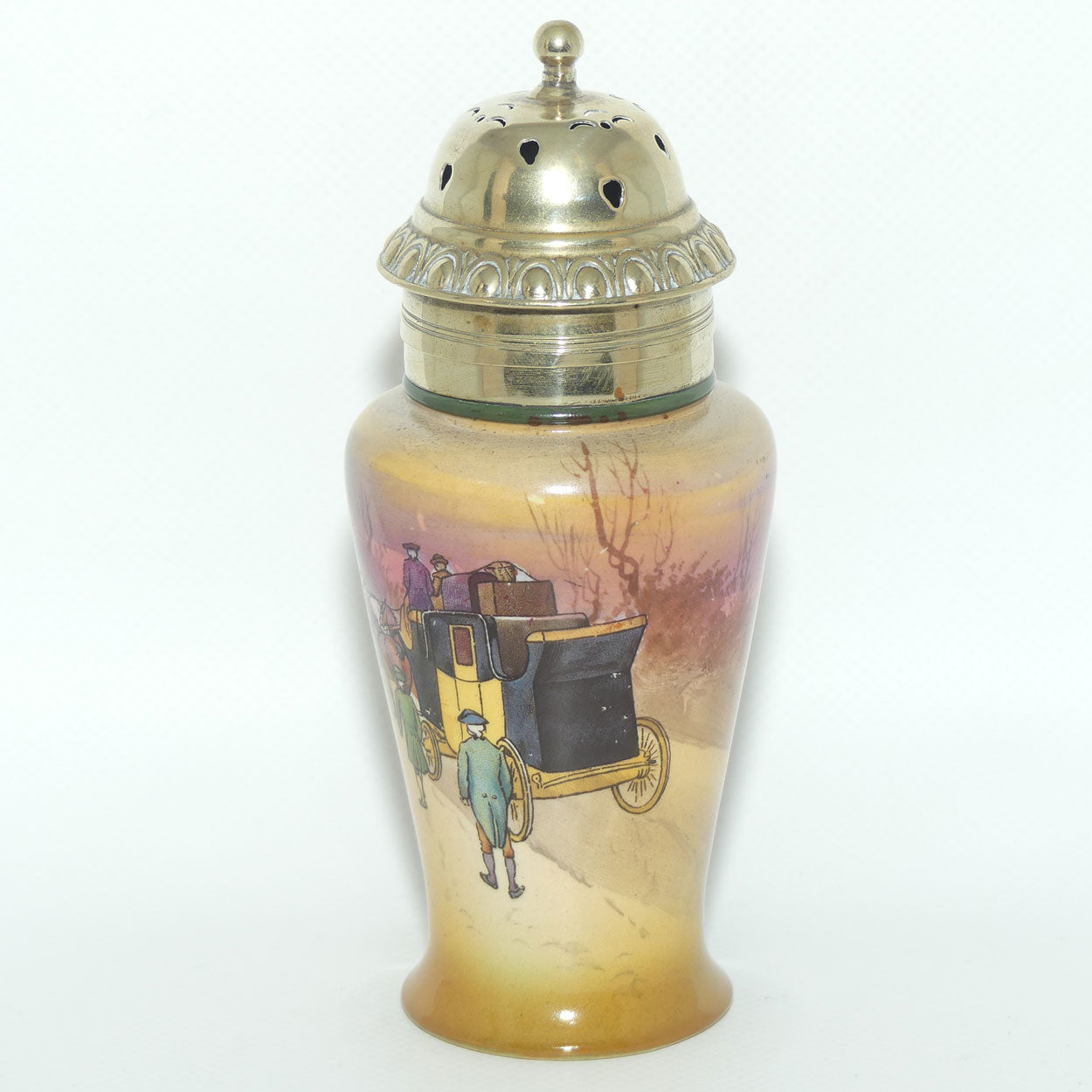 Royal Doulton Coaching Days sugar castor | EP lid | very rare Autumn Red Sky