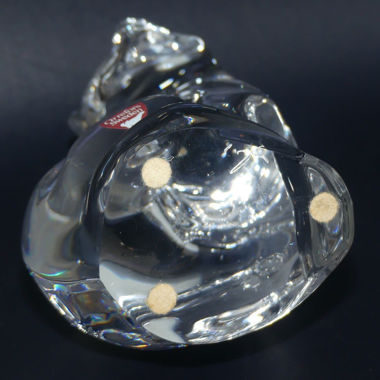 Orrefors Crystal Cat paperweight | 12.5cm tall