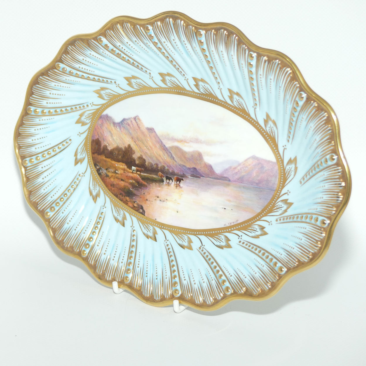 Coalport Prestige hand painted and gilt decorated Rural Scene | Cattle comport by Malcolm Harnett