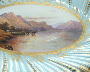 Coalport Prestige hand painted and gilt decorated Rural Scene | Cattle comport by Malcolm Harnett