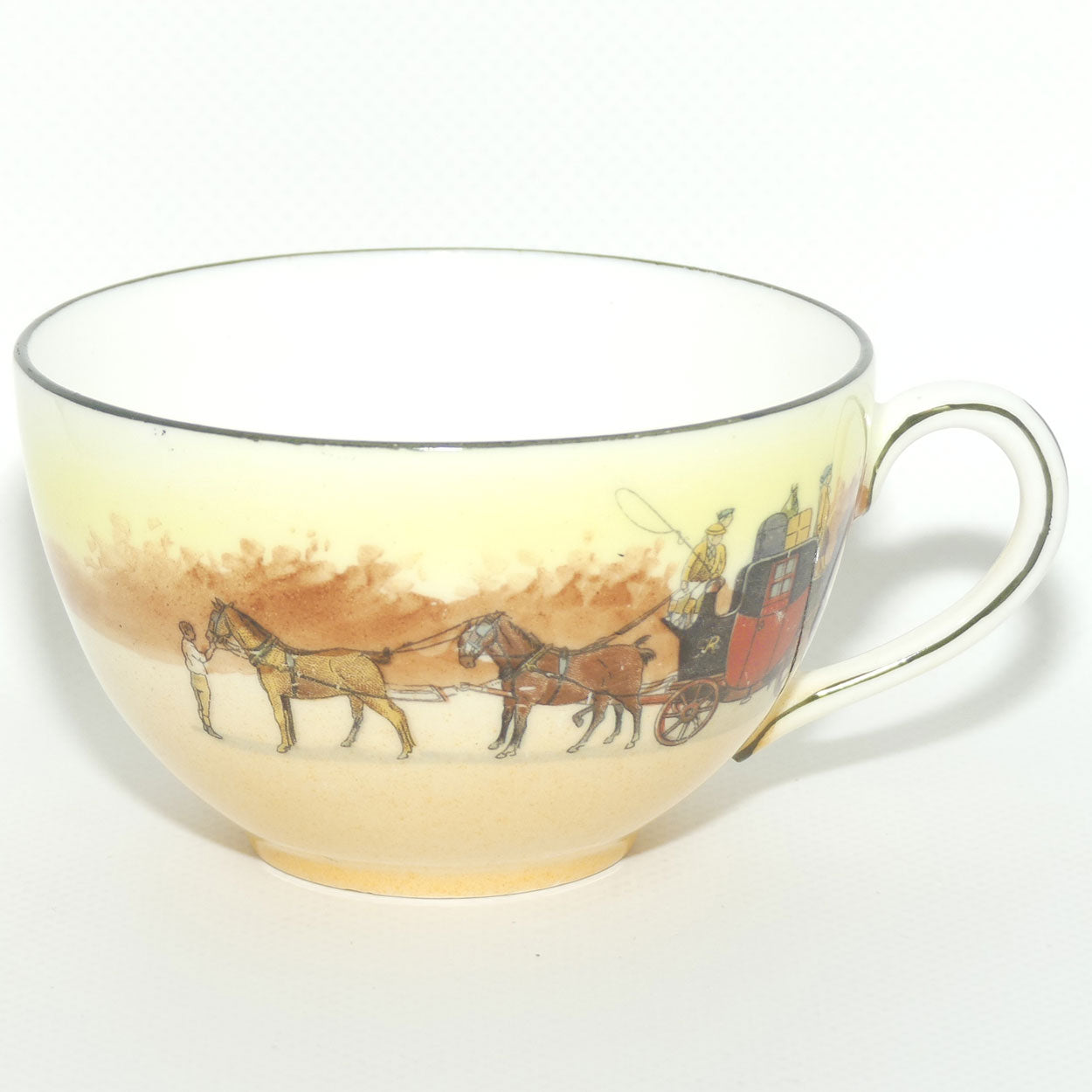 Royal Doulton Coaching Days Cecil shape trio E3804 | Round Plate; #7