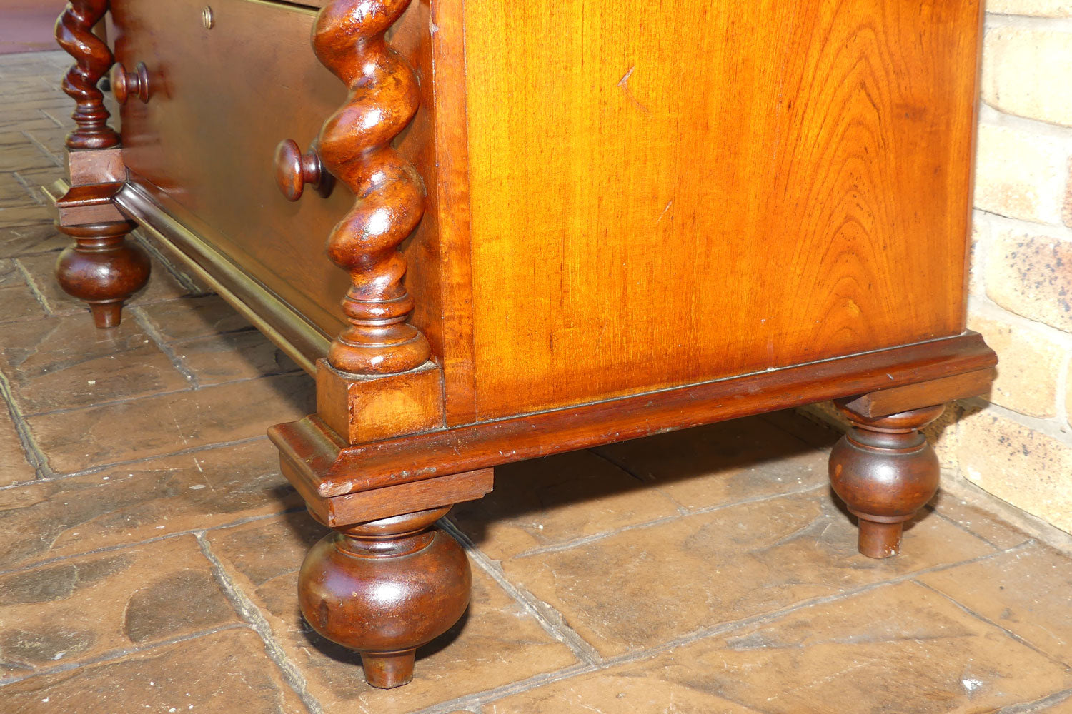 Australian Colonial Cedar chest of 7 drawers | Barley Twist columns | c.1890