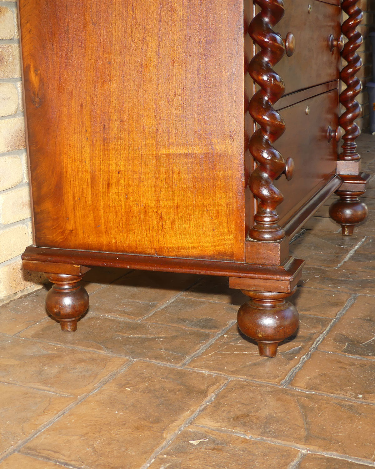 Australian Colonial Cedar chest of 7 drawers | Barley Twist columns | c.1890