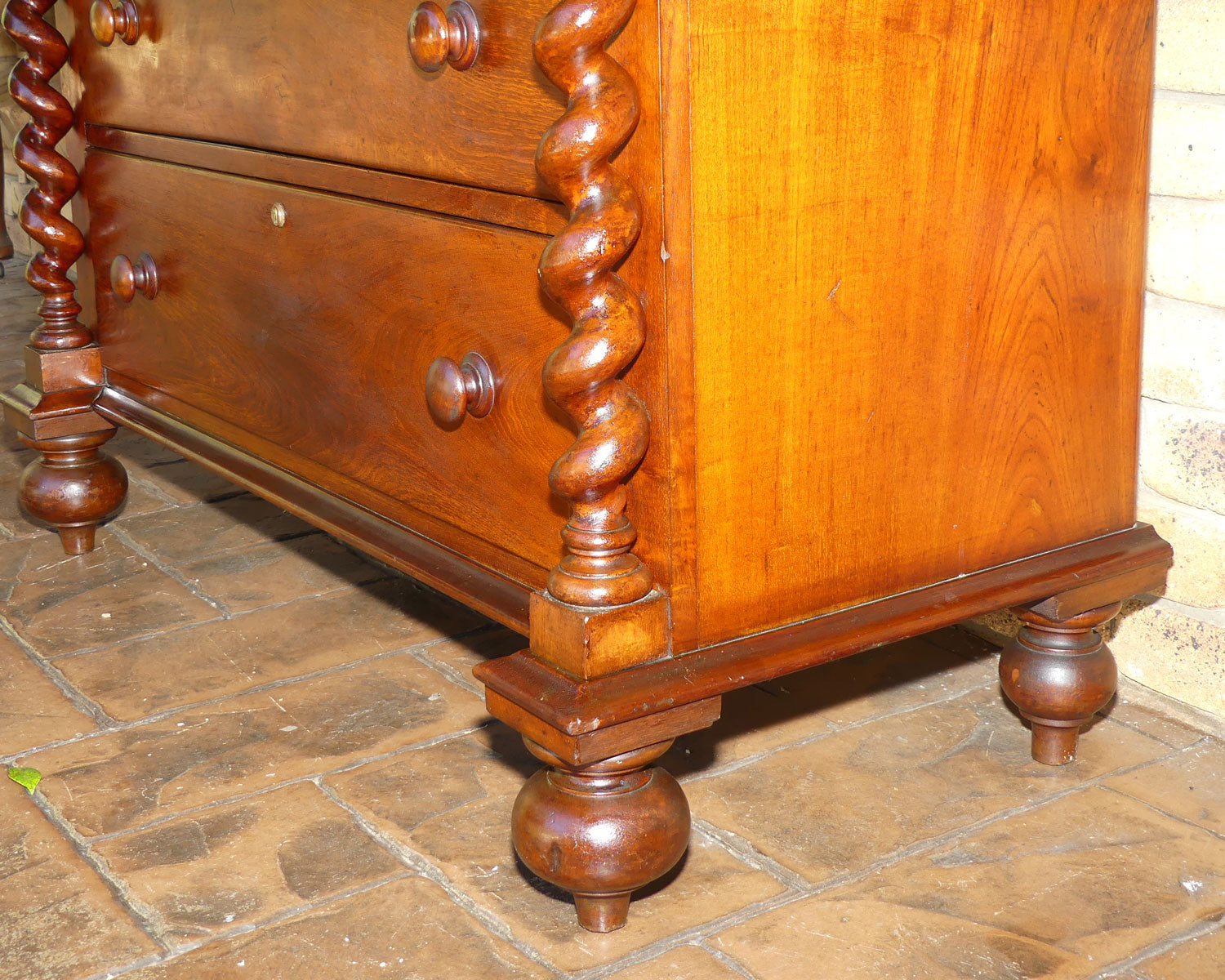 Australian Colonial Cedar chest of 7 drawers | Barley Twist columns | c.1890