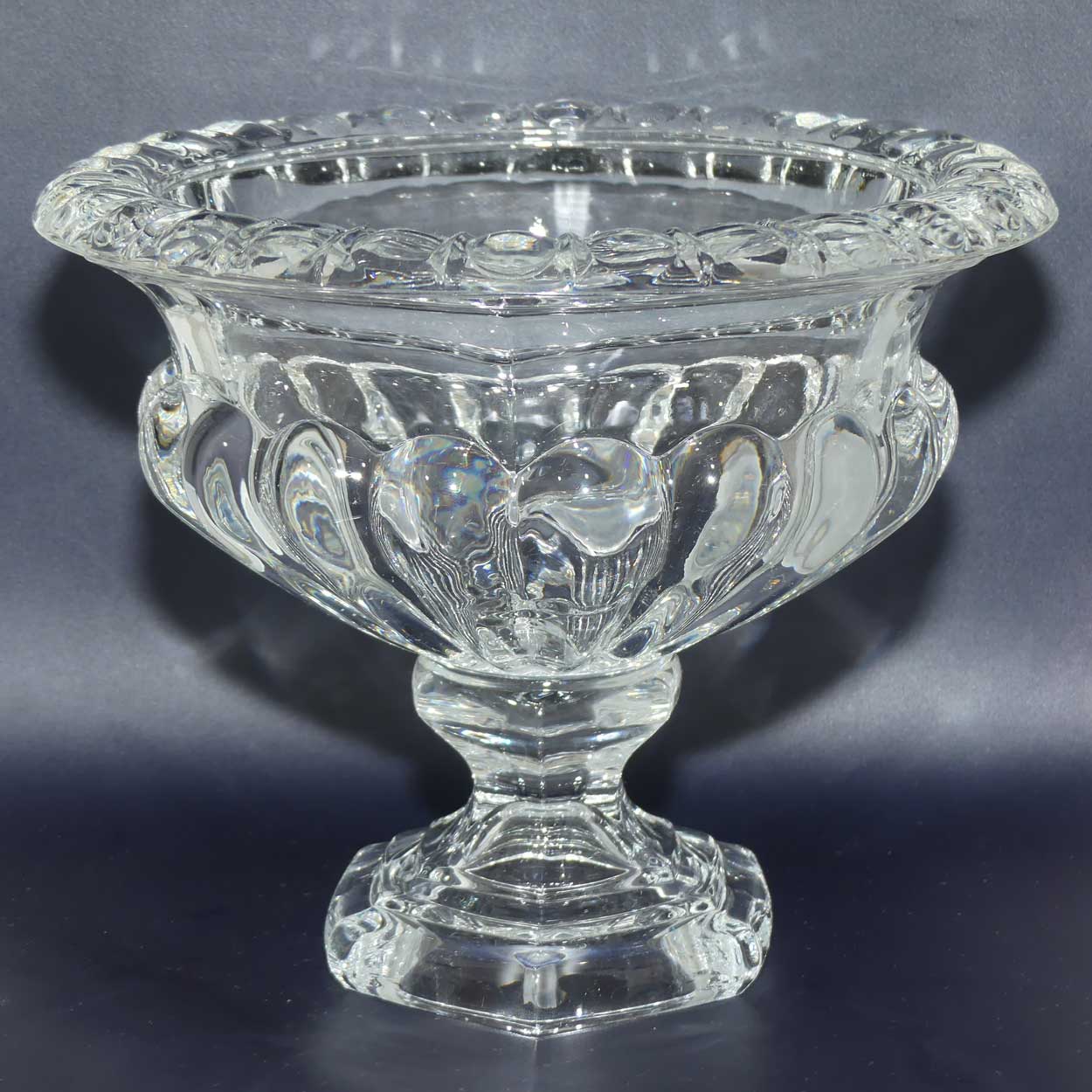 Large Grecian style compote urn | Gadrooned body