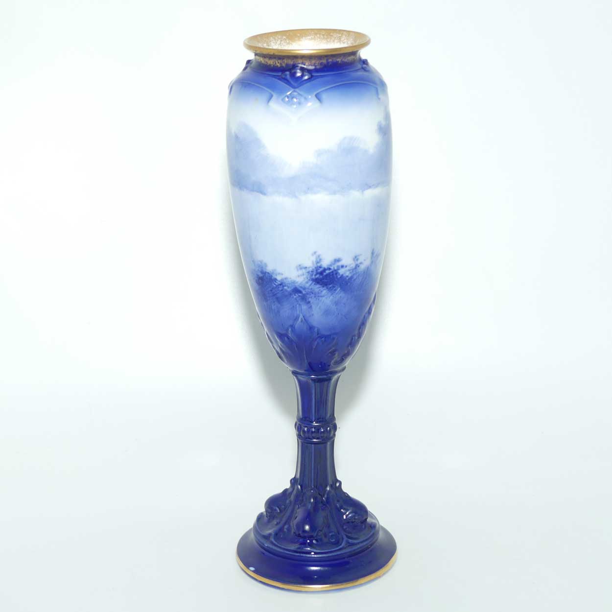 Royal Doulton Blue Childrens chalice vase | Girl with Baby crying