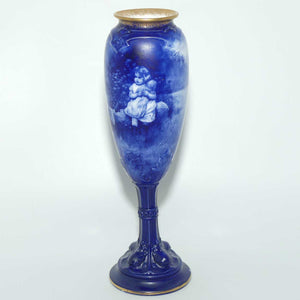 Royal Doulton Blue Childrens chalice vase |Girl with Baby crying|