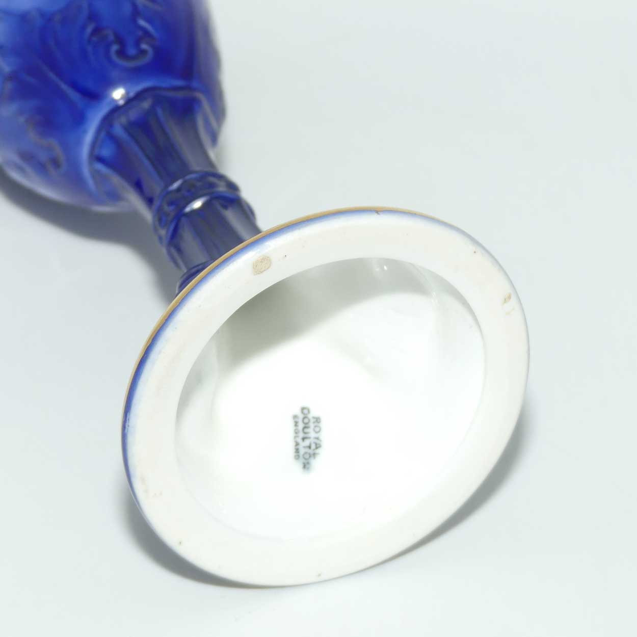 Royal Doulton Blue Childrens chalice vase | Girl with Baby crying