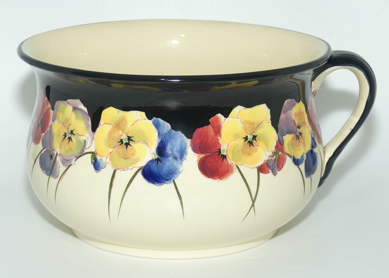 Royal Doulton Pansy | Black Border Chamber Pot D4273