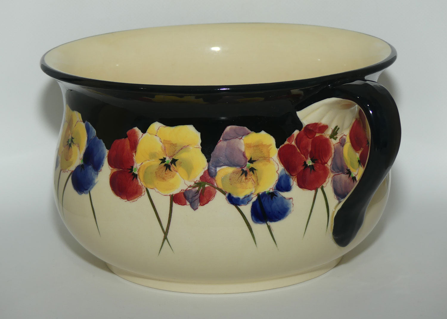 Royal Doulton Pansy | Black Border Chamber Pot
