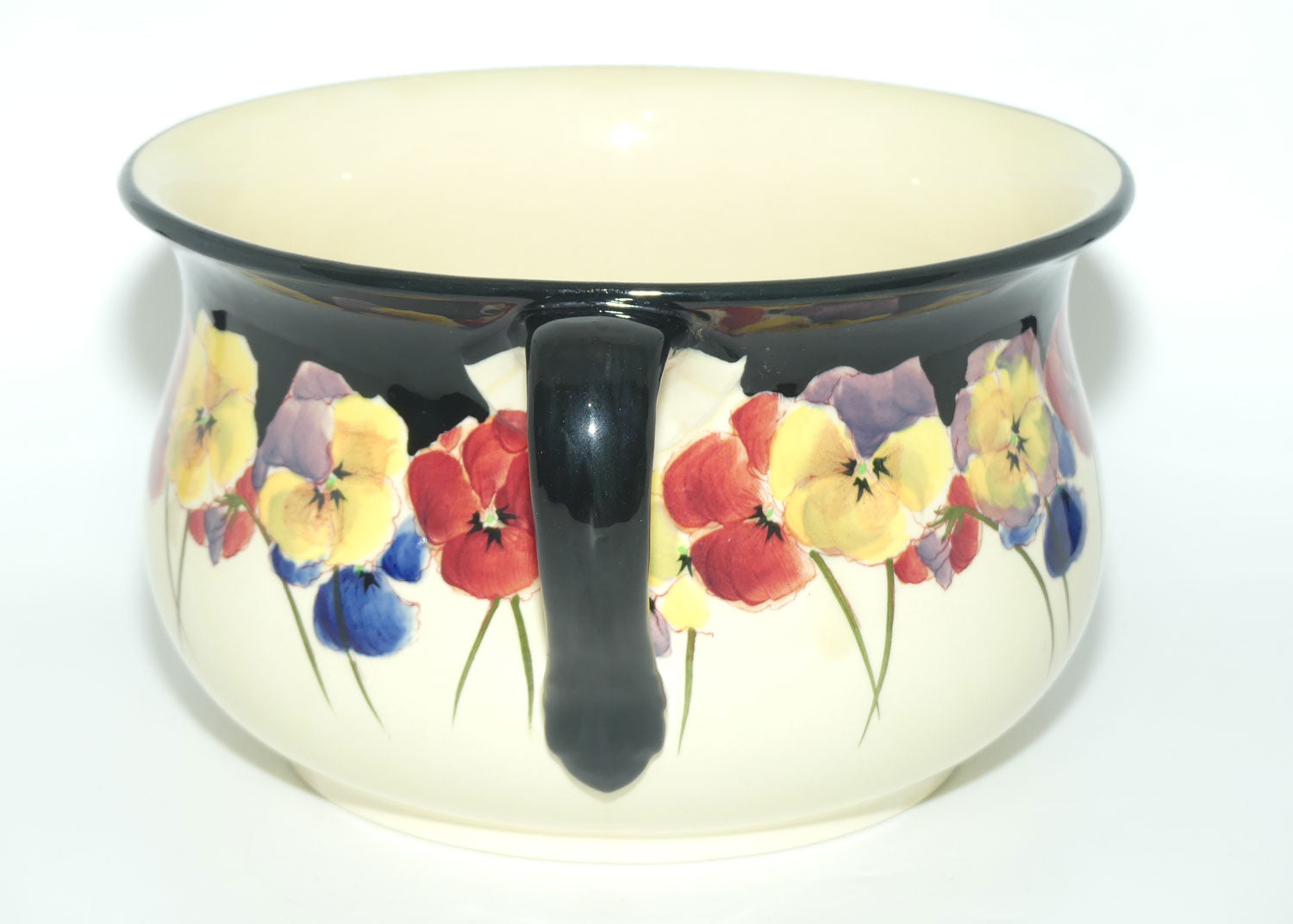 Royal Doulton Pansy | Black Border Chamber Pot D4273