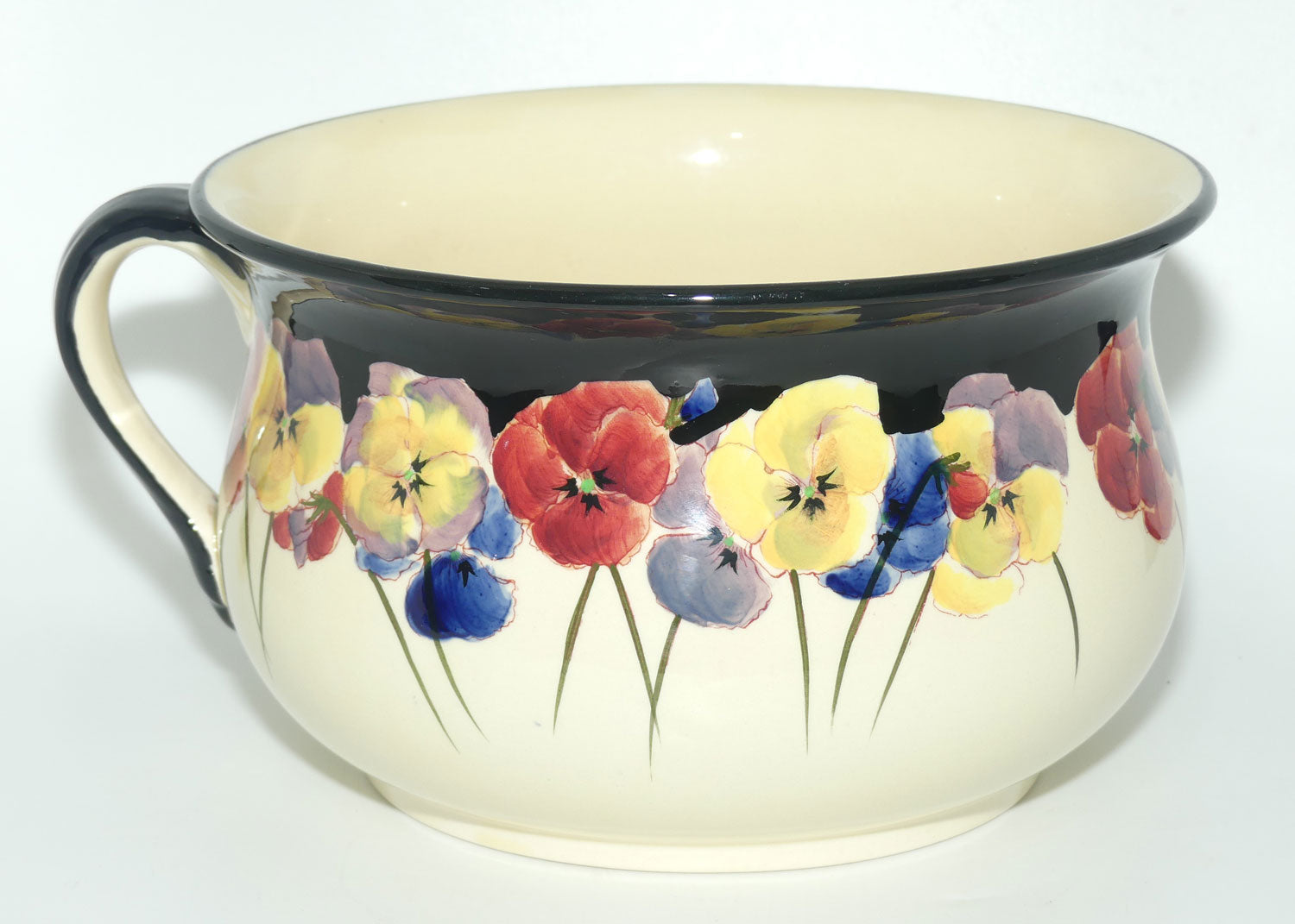 Royal Doulton Pansy | Black Border Chamber Pot D4273