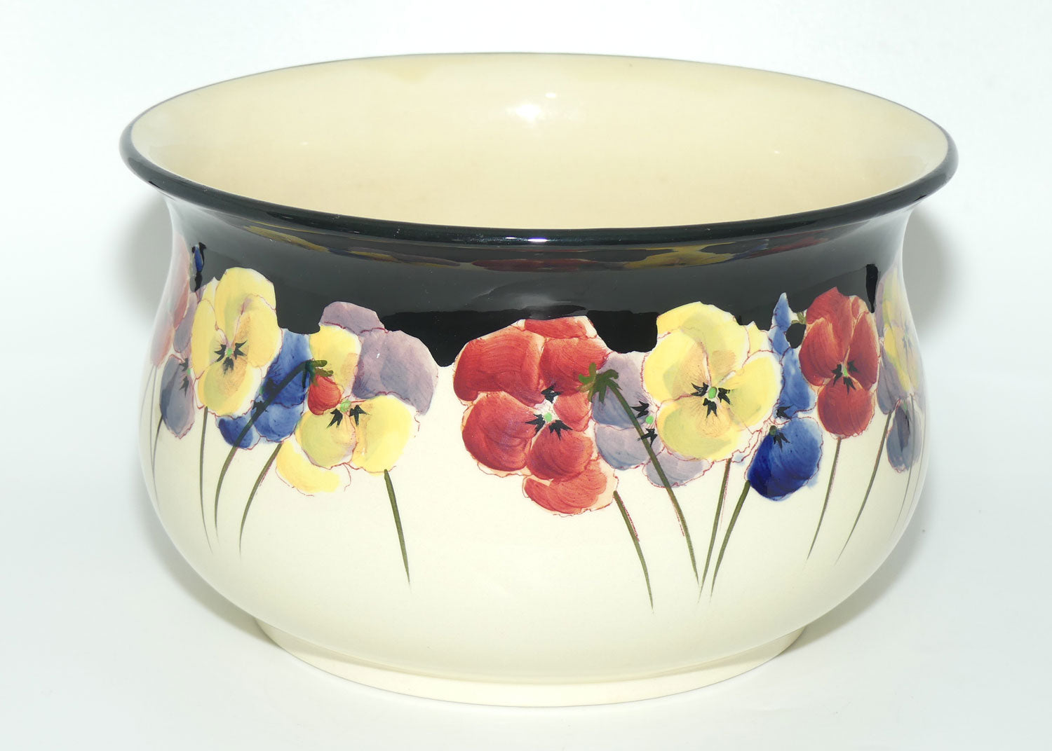 Royal Doulton Pansy | Black Border Chamber Pot D4273