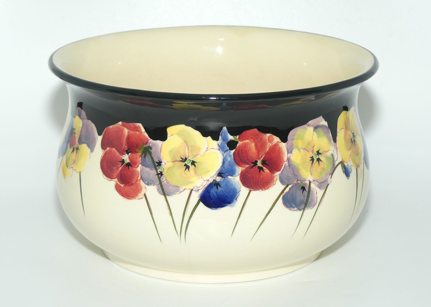 Royal Doulton Pansy | Black Border Chamber Pot D4273