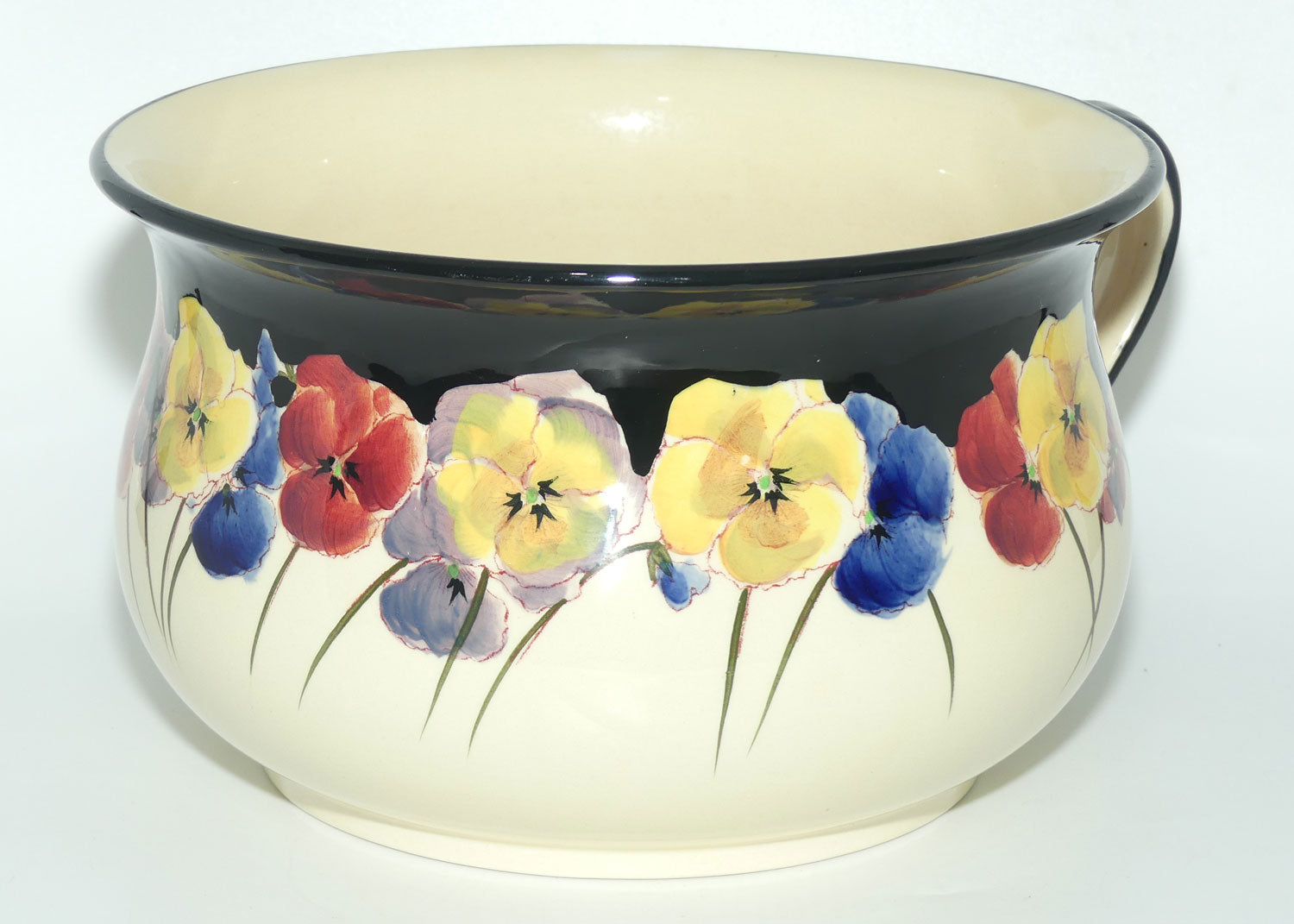 Royal Doulton Pansy | Black Border Chamber Pot D4273