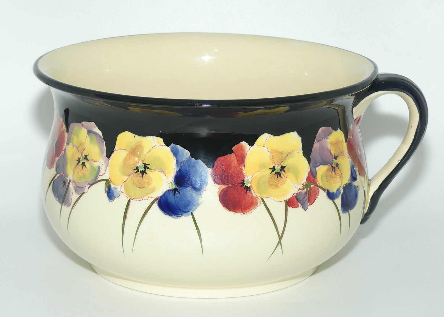 Royal Doulton Pansy | Black Border Chamber Pot D4273