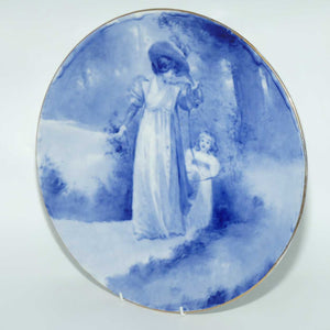 Royal Doulton Blue Childrens wall charger |Woman with child|