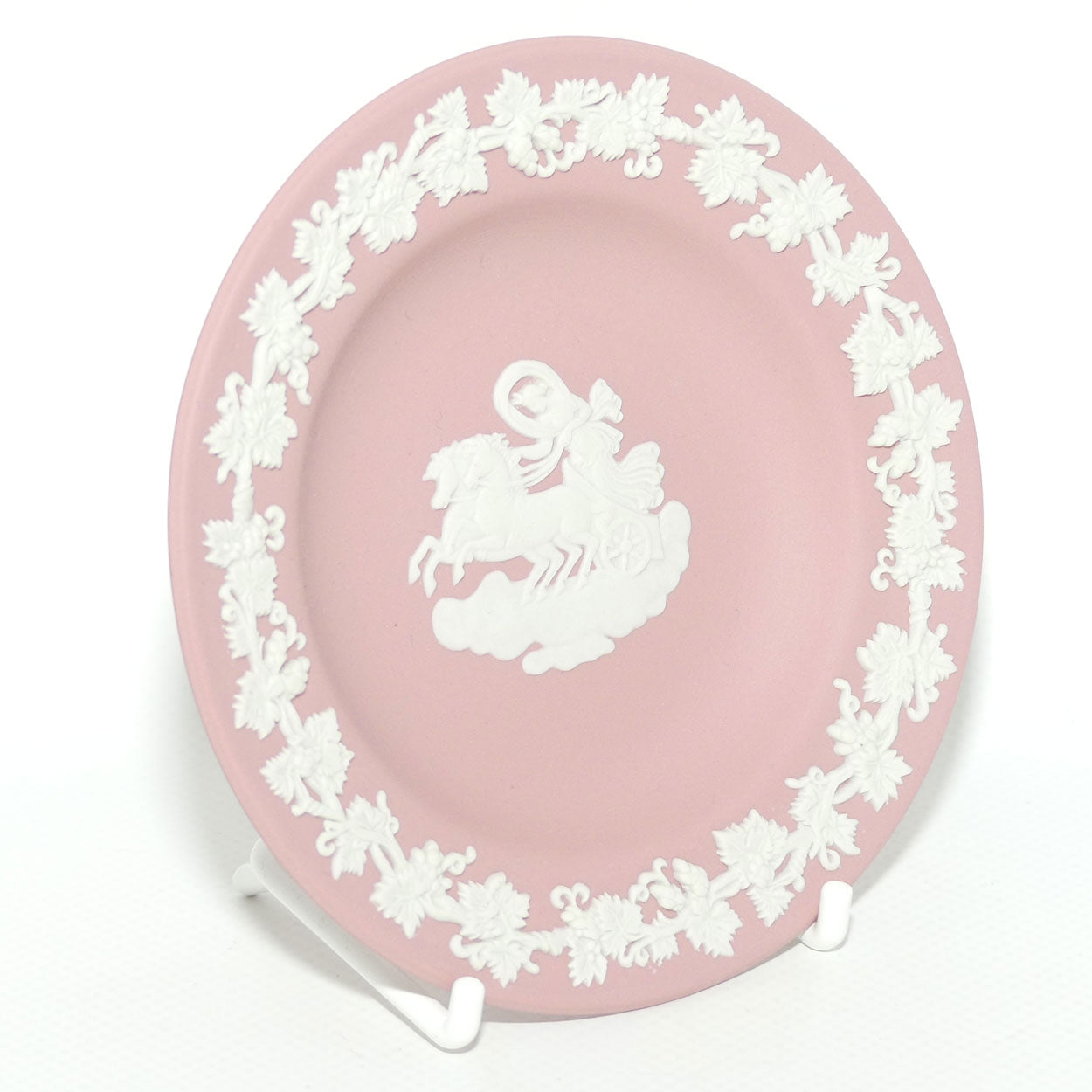 Wedgwood Jasper | White on Pink | Aurora mini plate | 11.2cm
