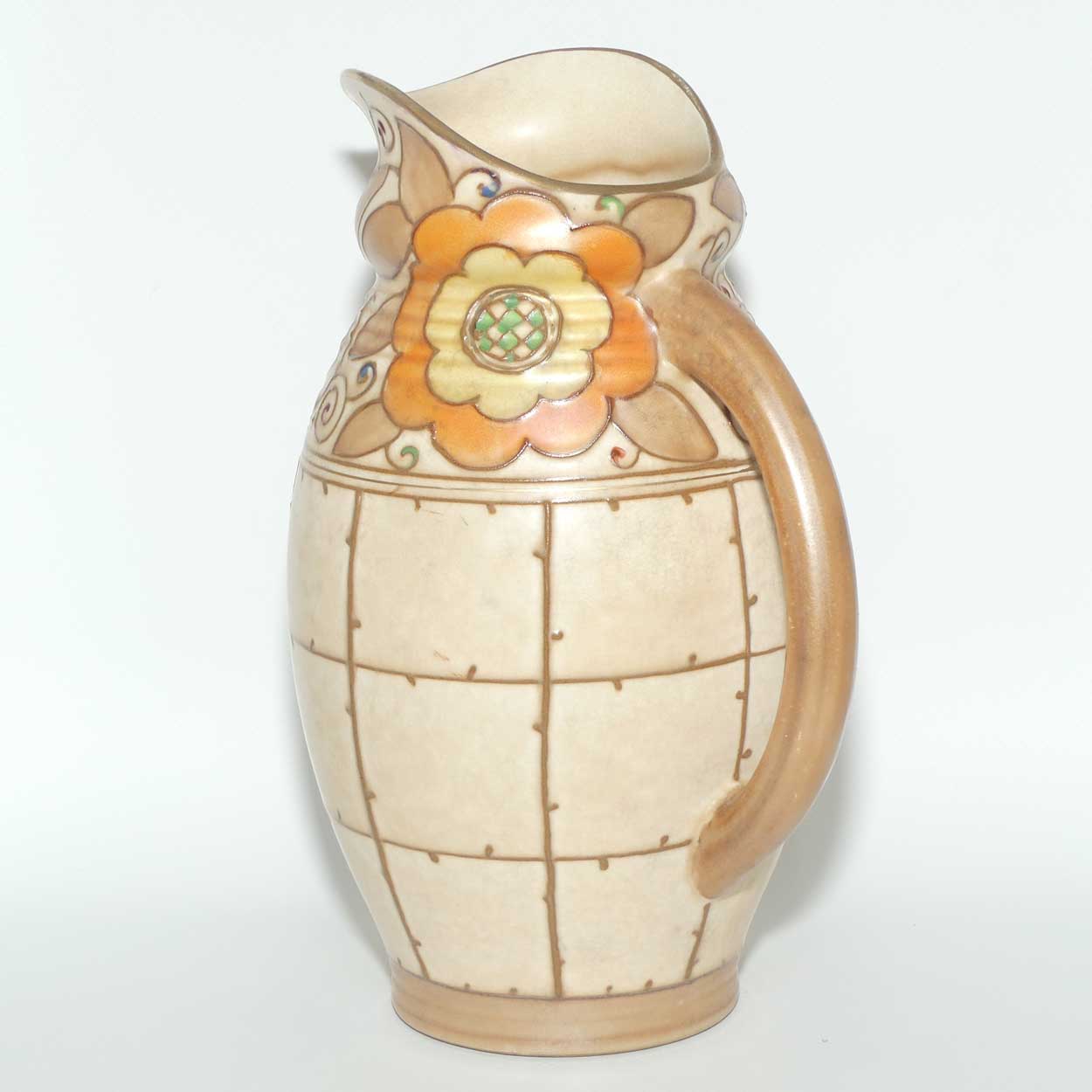 Bursley Ware Charlotte Rhead Trellis jug | Shape 324 | #1