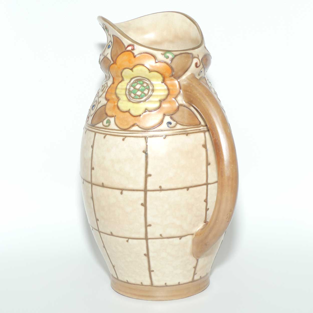 Bursley Ware Charlotte Rhead Trellis jug | Shape 324 | #2