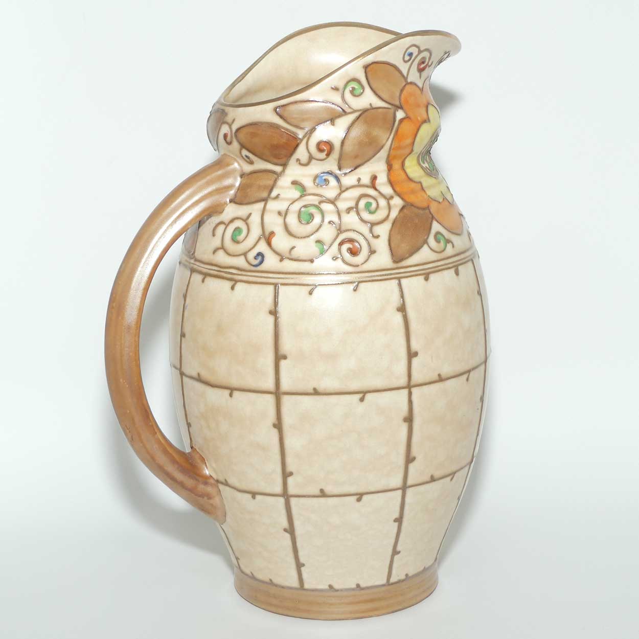 Bursley Ware Charlotte Rhead Trellis jug | Shape 324 | #2