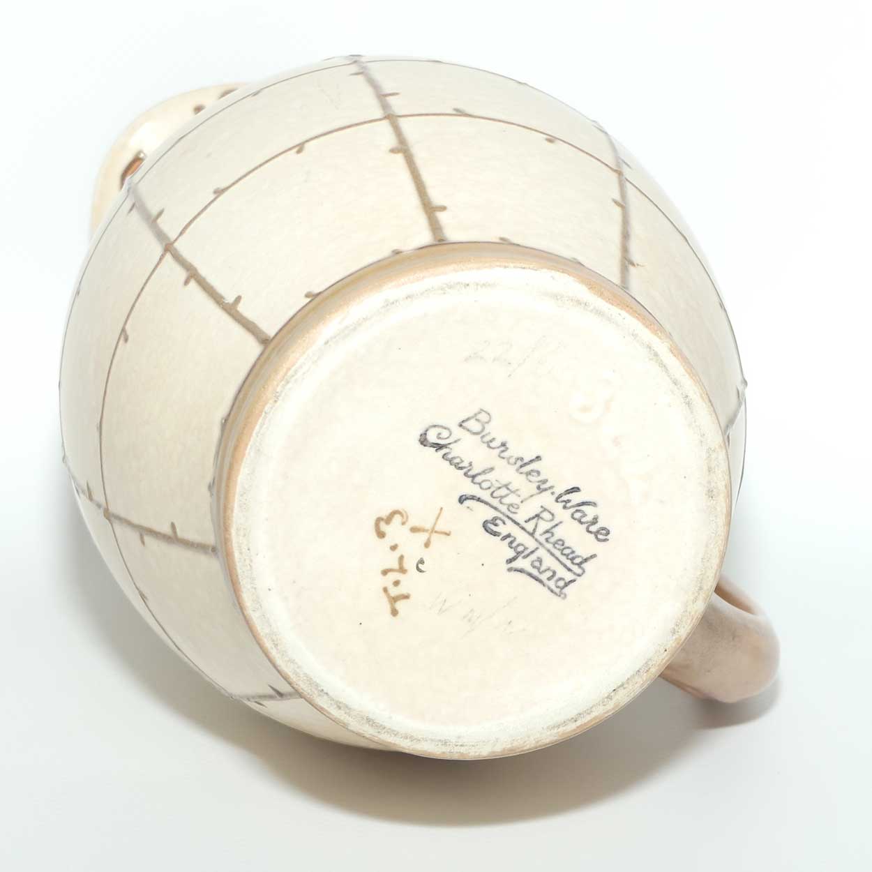 Bursley Ware Charlotte Rhead Trellis jug | Shape 324 | #2