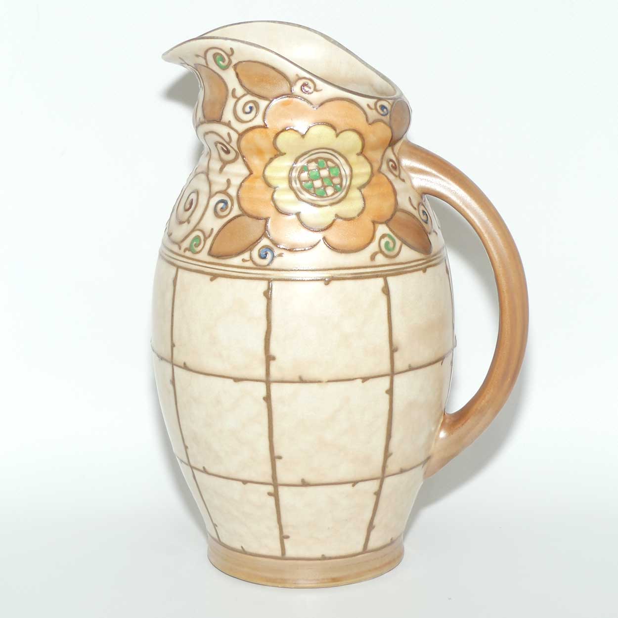 Bursley Ware Charlotte Rhead Trellis jug | Shape 324 | #3