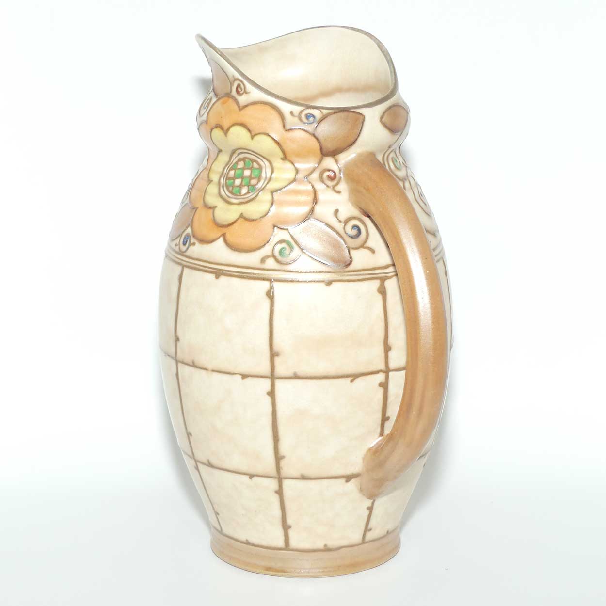 Bursley Ware Charlotte Rhead Trellis jug | Shape 324 | #3