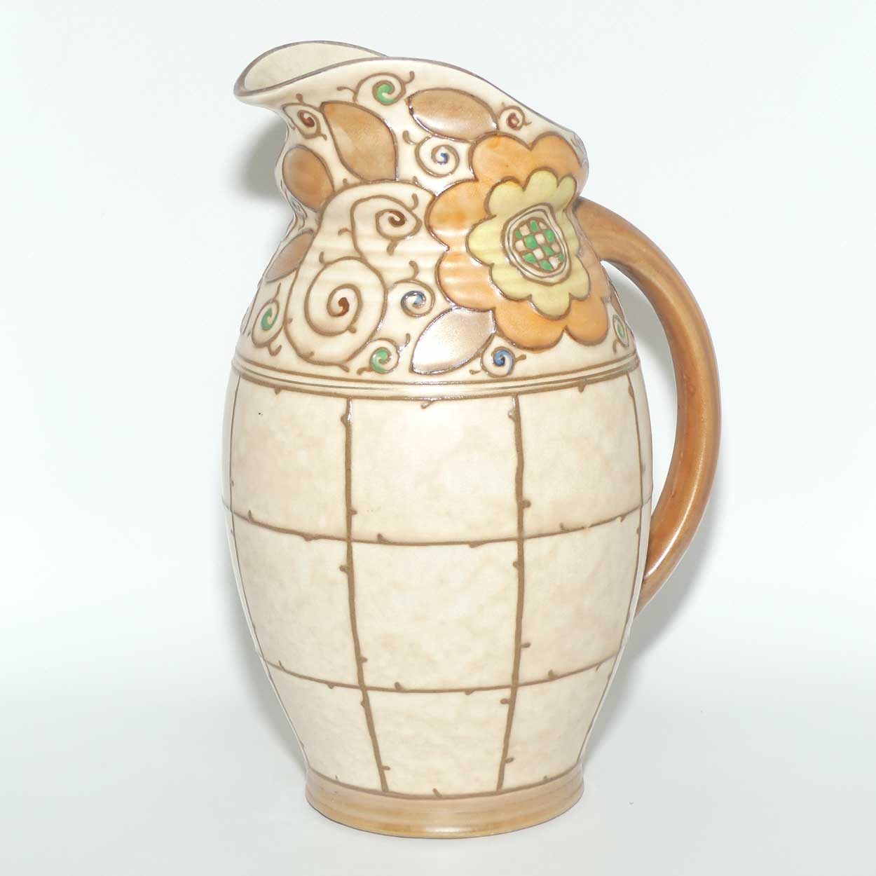 Bursley Ware Charlotte Rhead Trellis jug | Shape 324 | #3