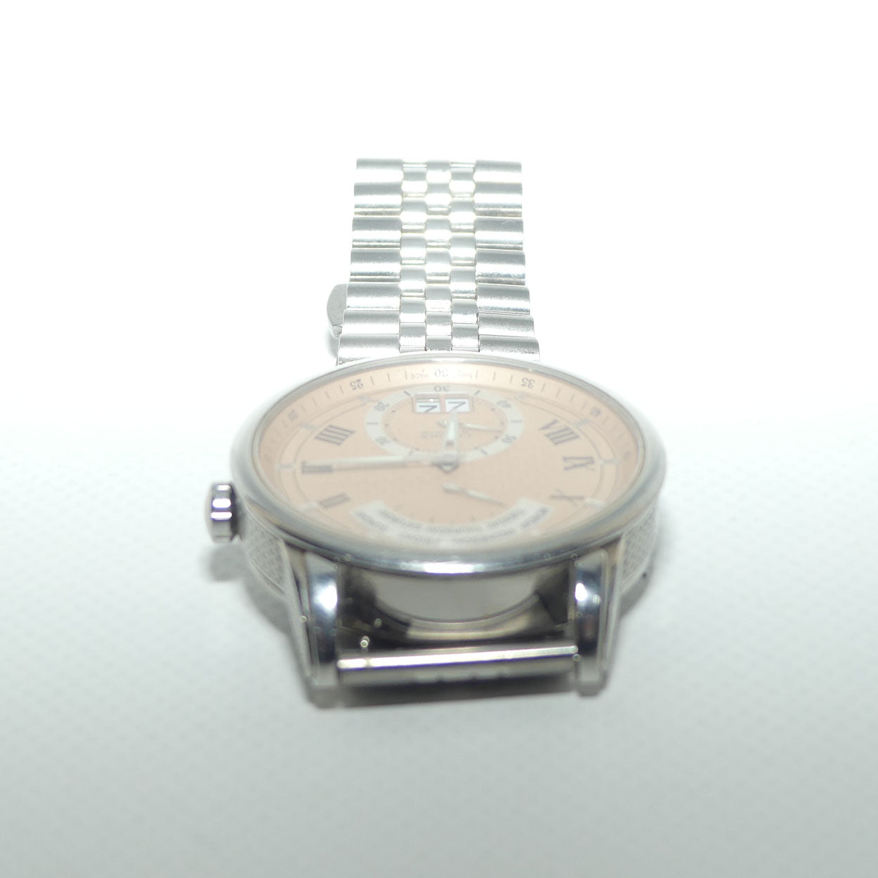 Vintage Charmex of Switzerland 1962 Zermatt S2631 Retrograde Gents watch | unusual Peach colour dial